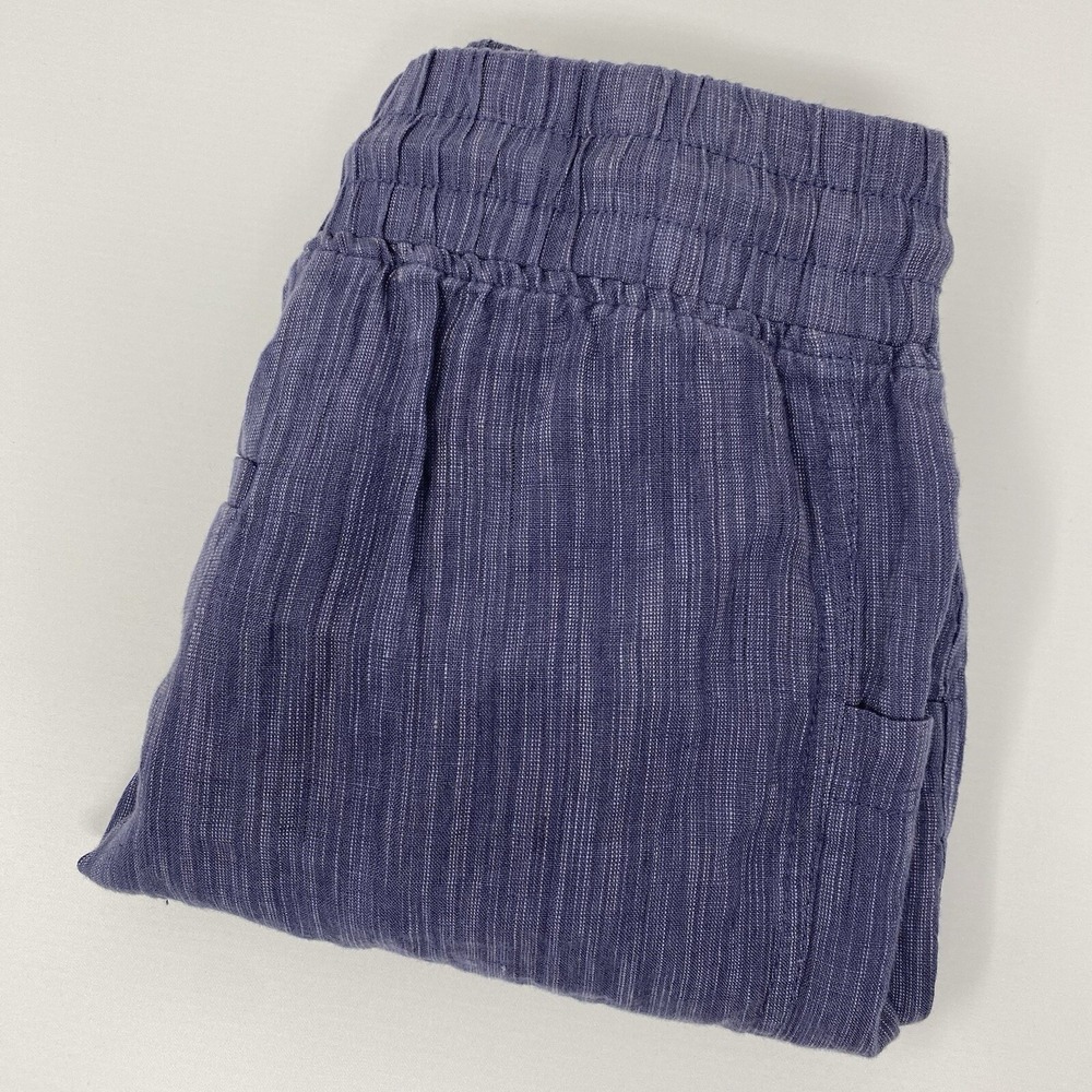 Athleta Cabo Linen Textured 4" Short Women 26 Radiant Mauve Blue Mid-Rise New